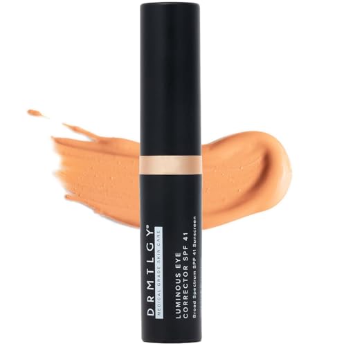 DRMTLGY Luminous Eye Corrector SPF 41 Under Eye Color Corrector for Dark Circles AntiAging Tinted Eye Cream Hydrating Eye Serum with Peach Undertone Deep - Image 1