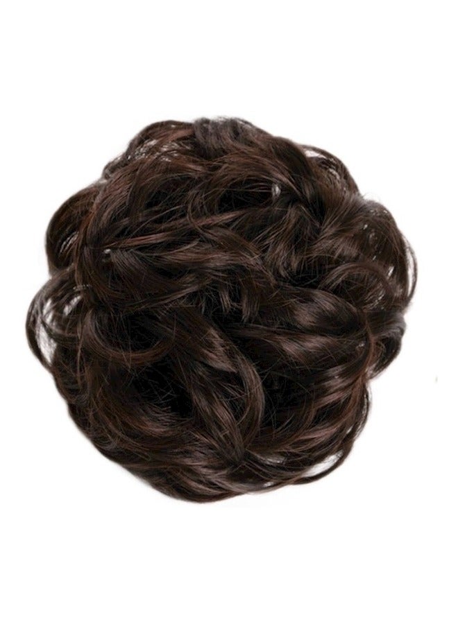 Ball Head Lifelike Imitation Hair Ring Elastic Rubber Band Flower Bud Head Hair Decoration Photo Studio Disk Head Fashion Wig  - Image 1