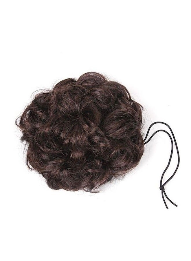 Ball Head Lifelike Imitation Hair Ring Elastic Rubber Band Flower Bud Head Hair Decoration Photo Studio Disk Head Fashion Wig  - Image 2