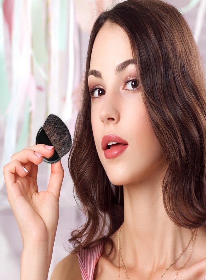SAFIGLE فرشاة مكياج محمولة من سافيجل للنساء، فرشاة ناعمة مسطحة لأحمر الخدود، مثالية للسفر، أداة متعددة الوظائف لإخفاء العيوب وتحديد ملامح الوجه، حجم صغير مناسب لوضع البودرة وأحمر الخدود. - Image 3