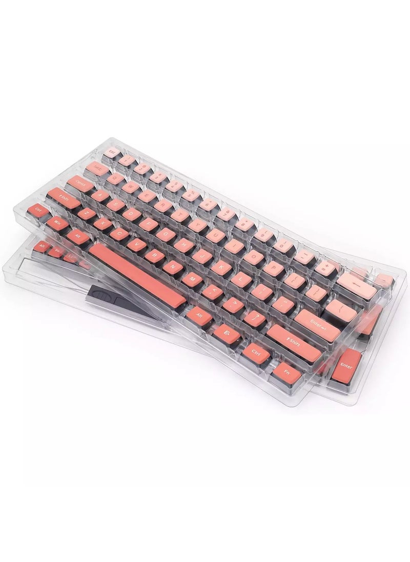 أغطية مفاتيح شفافة من مادة PBT GK7 متوافقة مع تخطيط لوحة المفاتيح 60%/65%/75%/80%/96%/100% (ساحرة زرقاء)