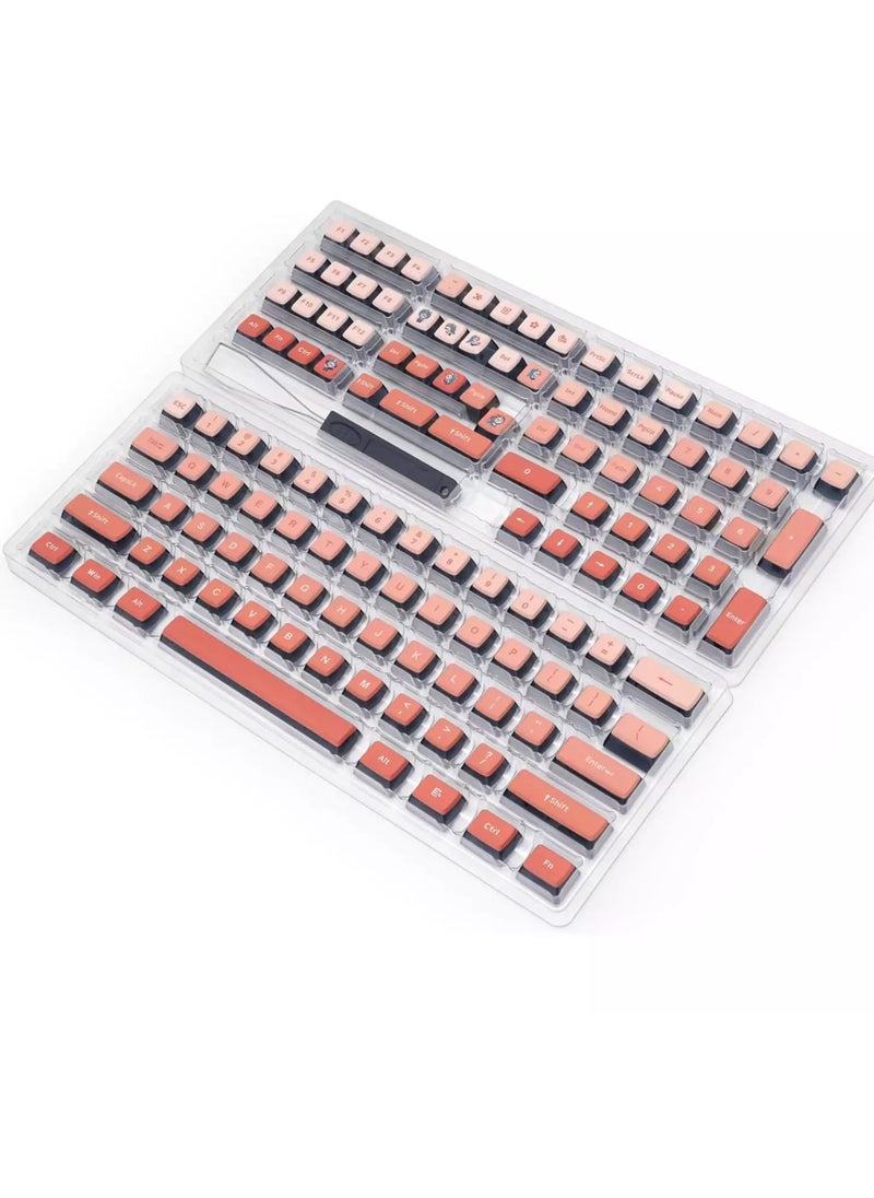 أغطية مفاتيح شفافة من مادة PBT GK7 متوافقة مع تخطيط لوحة المفاتيح 60%/65%/75%/80%/96%/100% (ساحرة زرقاء)