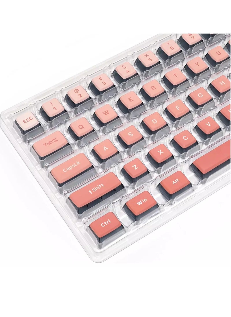 أغطية مفاتيح شفافة من مادة PBT GK7 متوافقة مع تخطيط لوحة المفاتيح 60%/65%/75%/80%/96%/100% (ساحرة زرقاء)