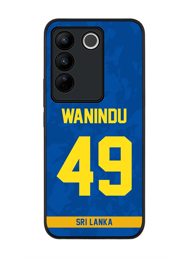 Stylizedd Rugged Black Edge case for Vivo V27 / Vivo V27 Pro / Vivo S16,Slim fit Flexible Cover - Team Sri lanka Wanindu Hasaranga, Jersey No 49 - Image 1