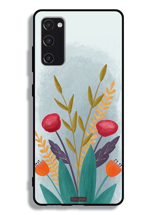 Tolwak Samsung Galaxy S20 FE 4G Protective Case Cover Plants Drawing Art - Image 2