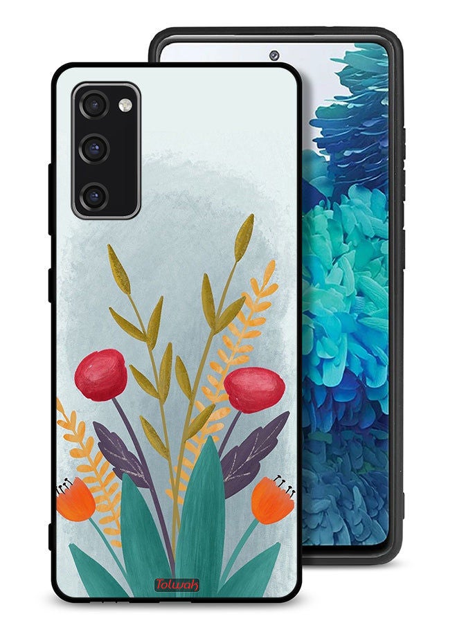 Tolwak Samsung Galaxy S20 FE 4G Protective Case Cover Plants Drawing Art - Image 1