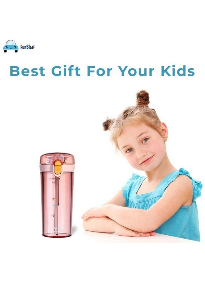 FunBlast - Sipper Bottle For Kidsbottle With Straw And Sipper Tumbler With Straw And Sipper Kids Bottles For Water Milk Cold Drinks And Juice Bpa Free Spill Proof Tumbler (Pink) - Image 1