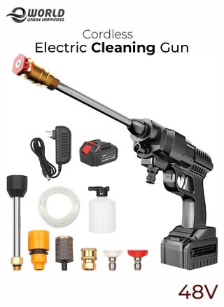 48V Cordless Portable Washer Electric Cleaning Gun with 3 in 1 Adjustable Nozzle for Washing Car and Floors - pzsku/Z3D04345FD7835E030C88Z/45/1746705578/8b3c3c15-cb53-4c0b-87a6-7202597a7046