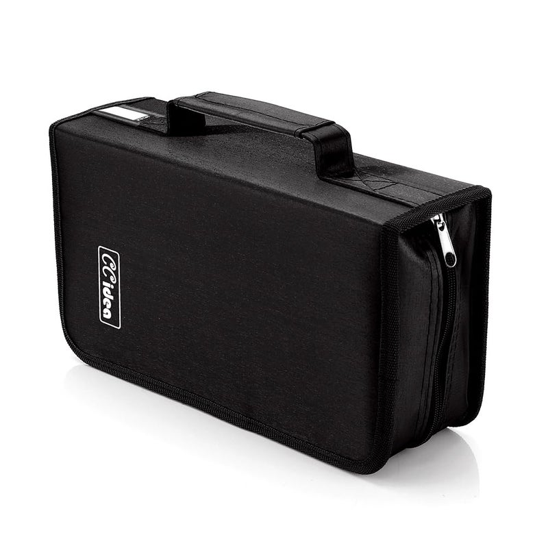 CCidea CD Case DVD Storage Holder, 128 Capacity DVD Cases Organizer CD Plastic Protective Carrying Binder,Portable Cd Wallet for Home Travel (Black) - Image 5