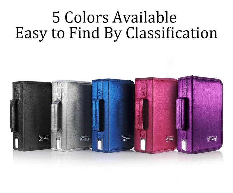 CCidea CD Case DVD Storage Holder, 128 Capacity DVD Cases Organizer CD Plastic Protective Carrying Binder,Portable Cd Wallet for Home Travel (Black) - Image 4