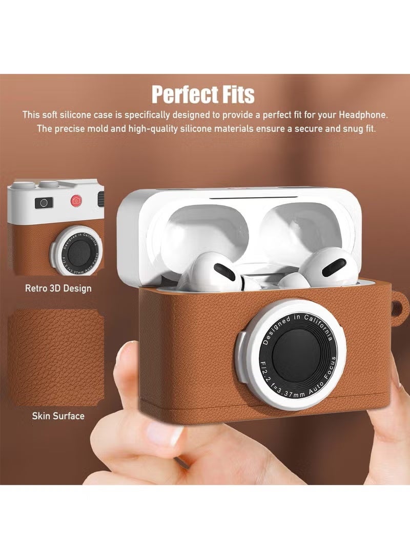 Rock Pow for AirPods pro3 (3th Generation) Case Cover,with Keychain and Cleaner Kit,Cute Cartoon Cool AirPods pro 3 Case,Retro 3D Camera Protective Silicone Skin Cover for Airpods pro 3 Case - Image 4