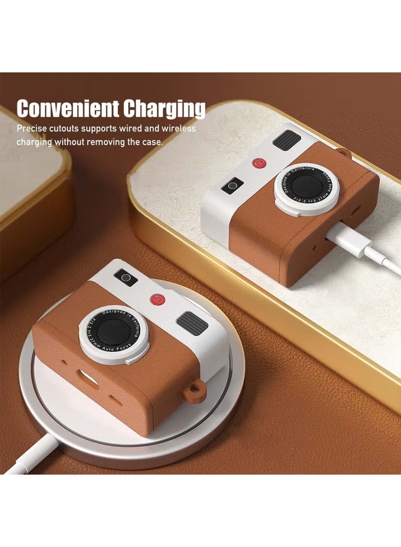 Rock Pow for AirPods pro3 (3th Generation) Case Cover,with Keychain and Cleaner Kit,Cute Cartoon Cool AirPods pro 3 Case,Retro 3D Camera Protective Silicone Skin Cover for Airpods pro 3 Case - Image 3