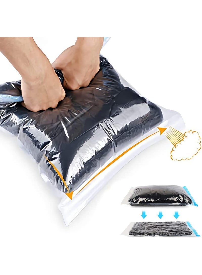 Compression Bags, Travel Accessories, 10 Pack Space Saver Bags, No Vacuum or Pump Needed, Vacuum Storage Bags for Travel Essentials, Home Packing-Organizers (Blue) - Image 1