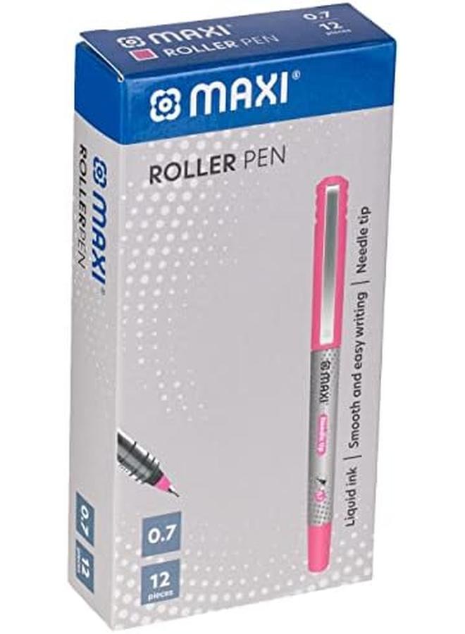 Maxi Roller Pen 0.7Mm Needle Tip Box Of 12Pc Pink - Image 2