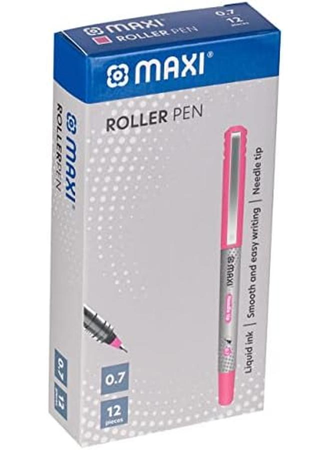 Maxi Roller Pen 0.7Mm Needle Tip Box Of 12Pc Pink - Image 3