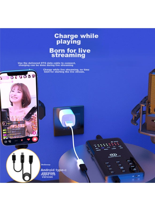 Seeknature Senran Standard Configuration Ba Four-Generation Sound Card Set, Mobile Phone Computer Douyin Host Singing Karaoke Recording Equipment Complete Set, Condenser Microphone, Kuaishou Gadget, Microphone - Image 5