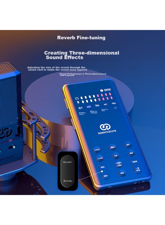 Seeknature Senran Standard Configuration Ba Four-Generation Sound Card Set, Mobile Phone Computer Douyin Host Singing Karaoke Recording Equipment Complete Set, Condenser Microphone, Kuaishou Gadget, Microphone - Image 4
