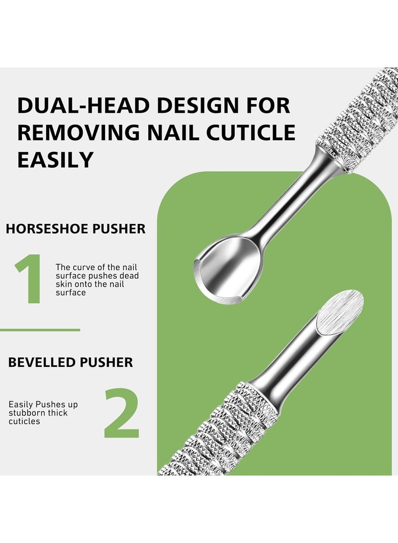 Goolsky New Double-headed Horseshoe Steel Pusher, Special Tool For Nail Salon, Hand Repair And Dead Skin Pusher, Mirror Bevel Nail Pusher - Image 3