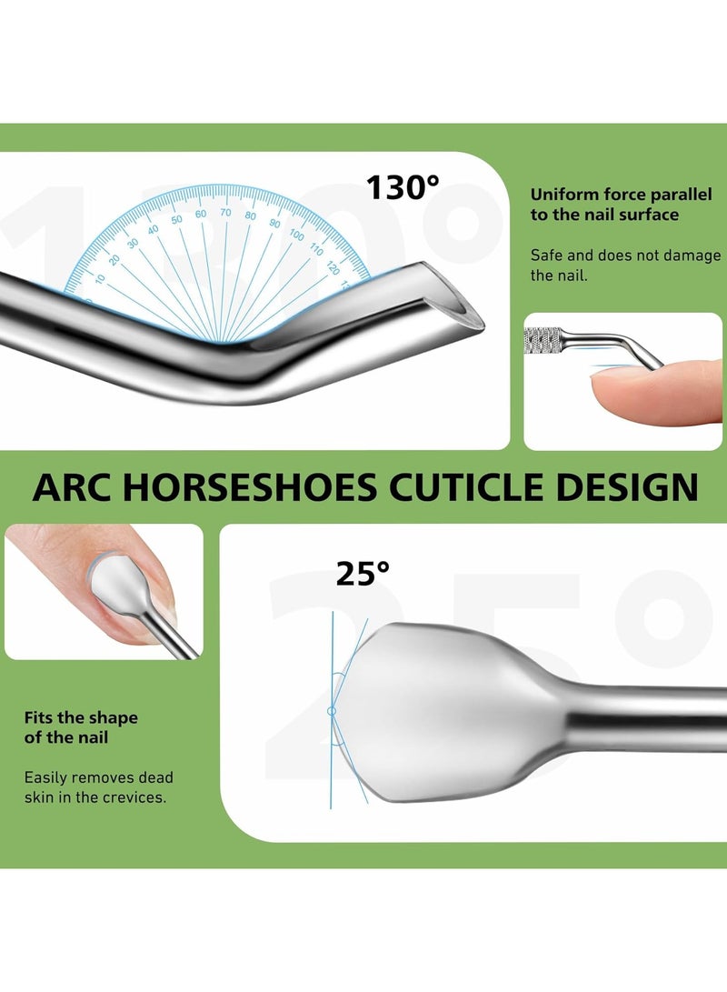 Goolsky New Double-headed Horseshoe Steel Pusher, Special Tool For Nail Salon, Hand Repair And Dead Skin Pusher, Mirror Bevel Nail Pusher - Image 5