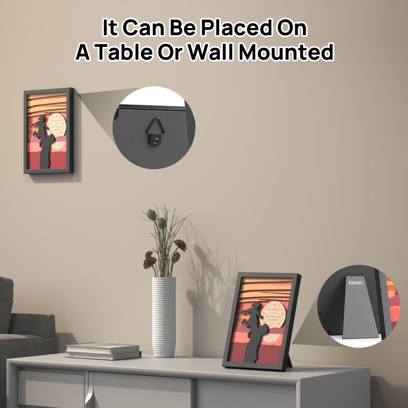 CCCEI Black 8x10 Desk Decor for Home Office, Gifts for Men From Daughter, Unique Thank You, Love Gift Ideal for Brthday, Fathers Day Christmas. - Image 5