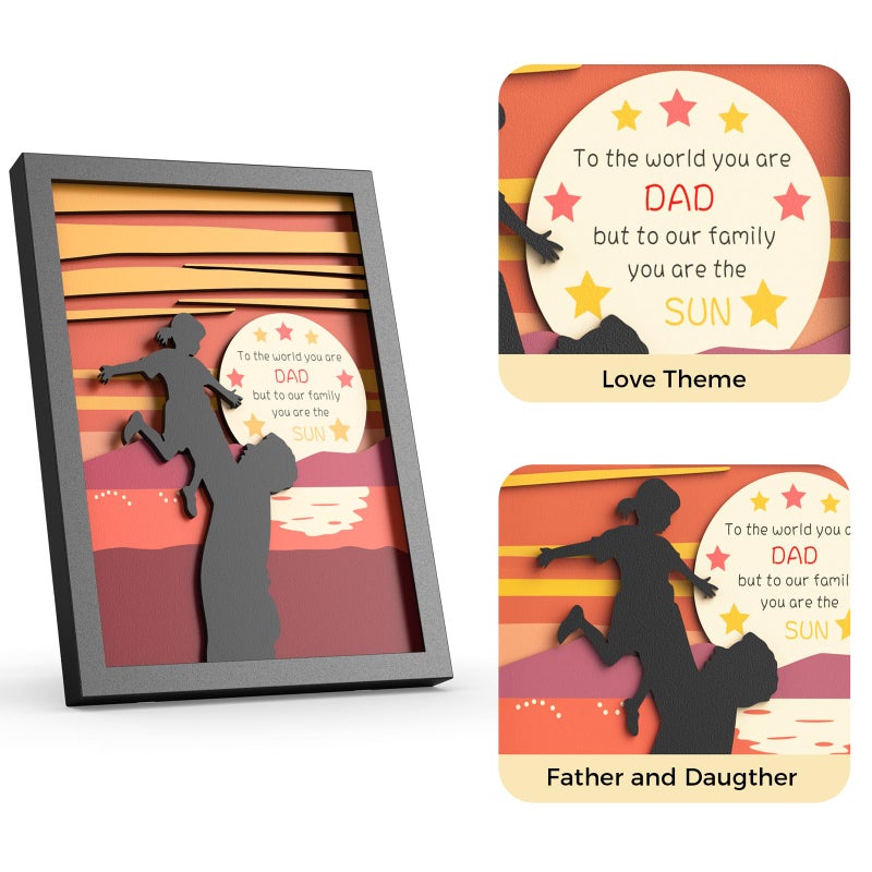 CCCEI Black 8x10 Desk Decor for Home Office, Gifts for Men From Daughter, Unique Thank You, Love Gift Ideal for Brthday, Fathers Day Christmas. - Image 3
