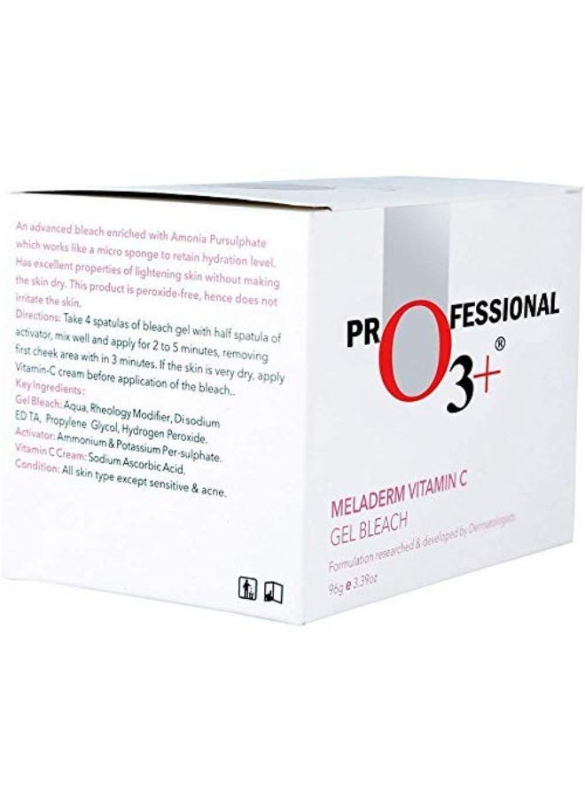 O3+ - Meladerm Vitamin C Gel Bleach For Skin Whitening And Hair Lightening (96G) - Image 1