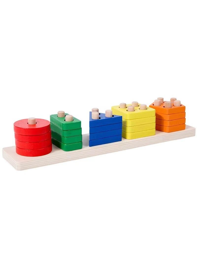 Y&D Children's Puzzle Set Column Building Blocks  - Image 1