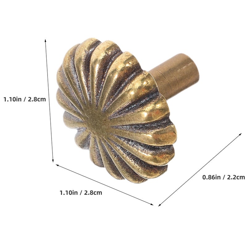 Vintage Brass Daisy Cabinet Knobs Drawer Pull Handles for Cupboard Dresser Shoe Cabinet - Image 3