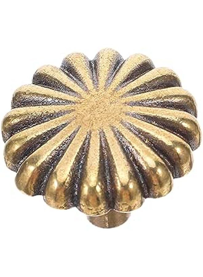 Vintage Brass Daisy Cabinet Knobs Drawer Pull Handles for Cupboard Dresser Shoe Cabinet - Image 1