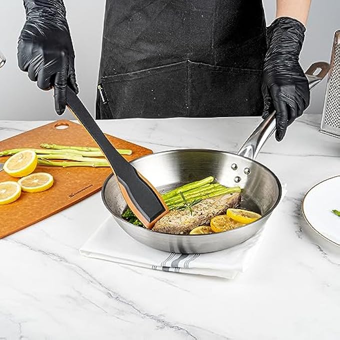 Restaurantware Stainless Steel Induction Ready 10 Fry Pan Small Frying Pan  NonStick  Heavy Duty Professional Commercial Grade  1Ct Box  Met Lux - Image 5