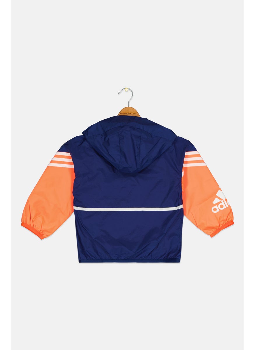 Adidas Kids Boy Long Sleeve Hooded Outdoor Jacket, Multicolor  - Image 2