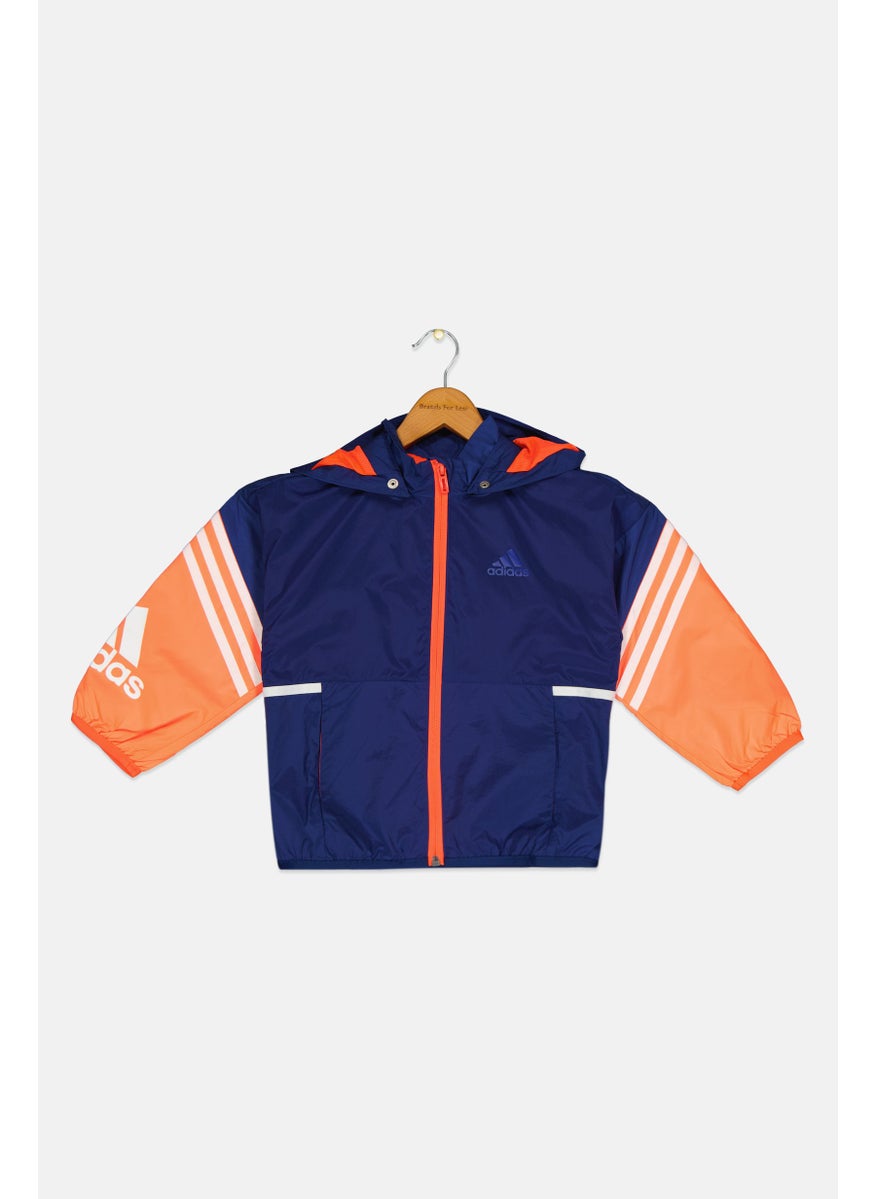 Adidas Kids Boy Long Sleeve Hooded Outdoor Jacket, Multicolor  - Image 1