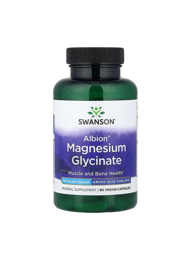 SWANSON Albion Magnesium Glycinate 133 mg 90 Vegan Capsules - Image 1