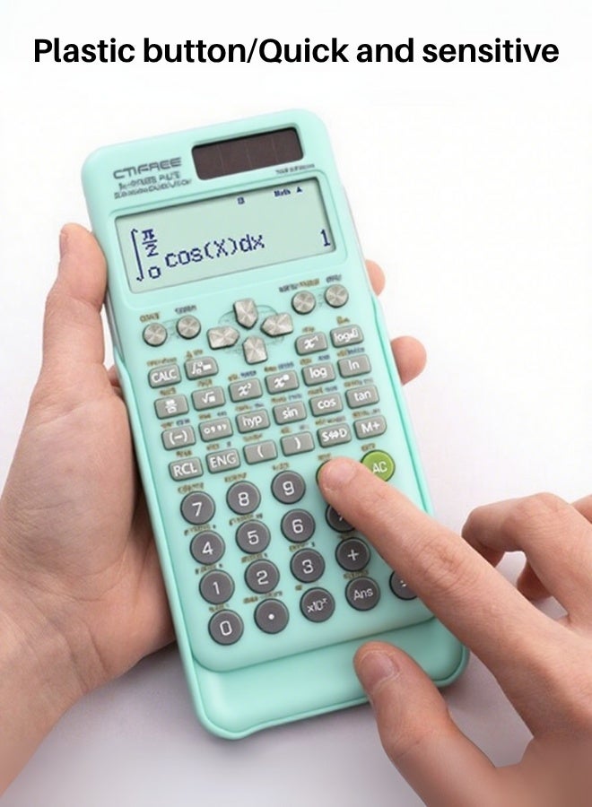 CTIFREE Scientific Calculator Fx-991ex Plus Second Edition, 417 Functions Scientific Calculator, Standard Scientific Calculator for Students/Teachers/Schools - Green - Image 5