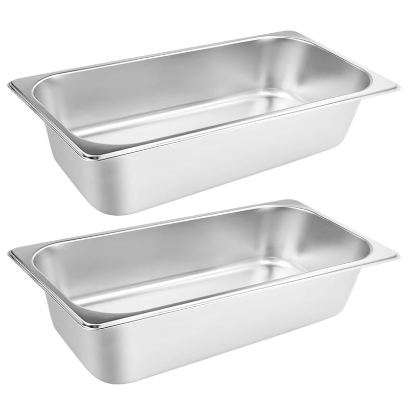 VOISEN 2 Pack Hotel Pans11 Size 6 DeepAntiJamming Steam PanCommercial Stainless Steel Pan Steam Table Pans Full Size
