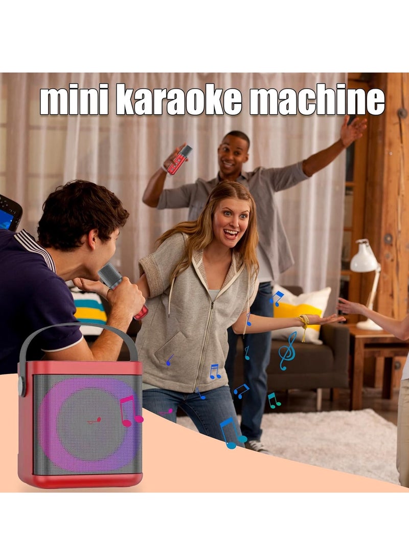 SU.YOSD YS307 Home Karaoke Portable Bluetooth Speaker Dual Wireless Microphone Red - Image 2