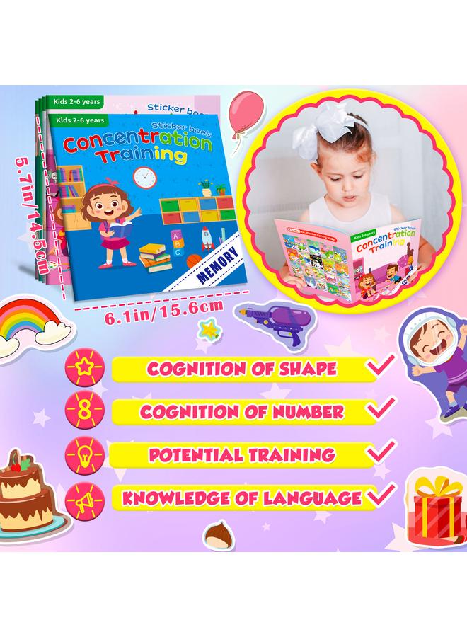 الأزرق جي دبليو 5 كتب ملصقات جديدة ، متضدات ألوان الذاكرة ، الإدراك المهني ، DIY كتاب هادئ - Image 1