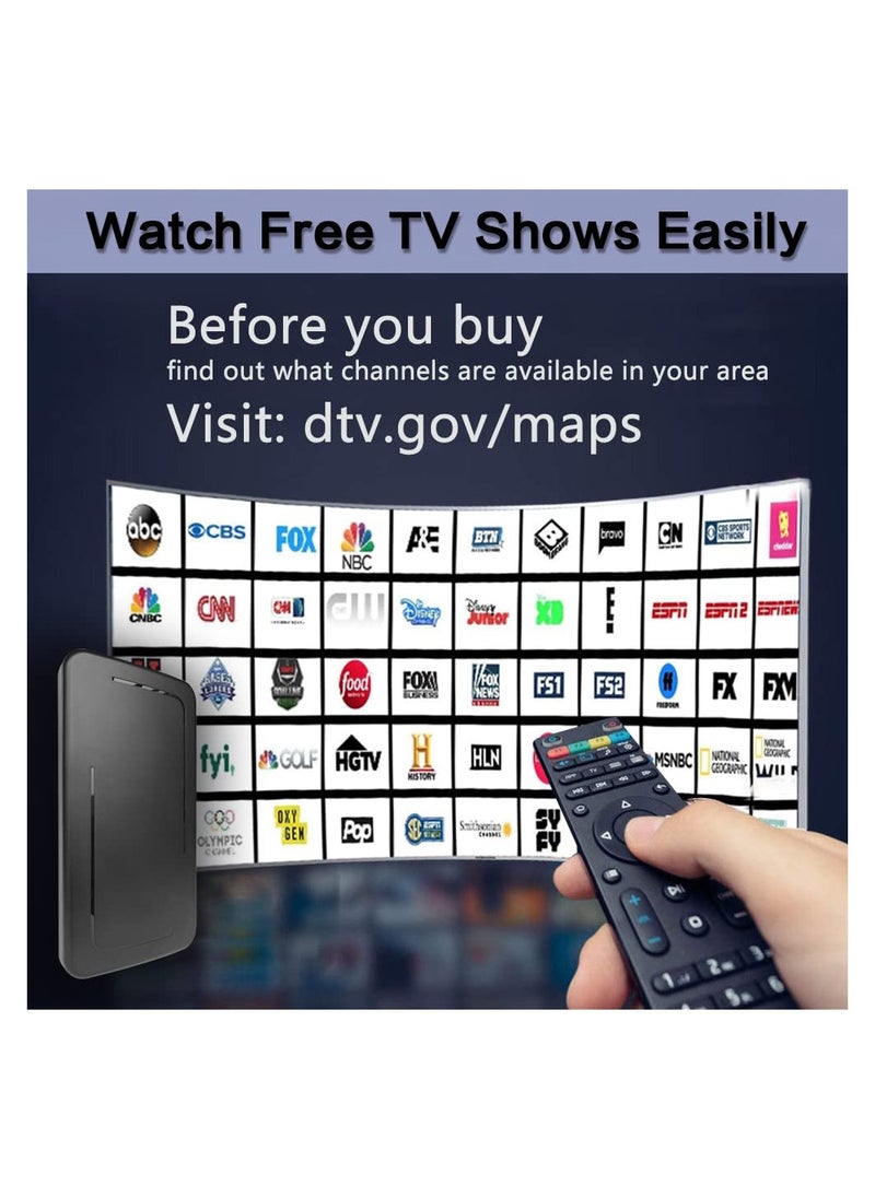 SYOSI - TV Antenna, TV Antenna for Smart TV Indoor Long 520+ Miles Range Support 8K 4K 1080p All TV's VHF UHF, Powerful TV Antenna Indoor with Signal Booster 23ft Coax HDTV Cable/AC Adapter 360°Reception - Image 1