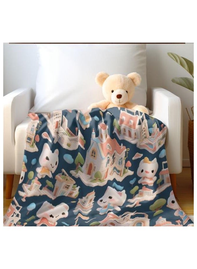 general Flannel thin blanket (warm and comfortable, suitable for sleep, gaming, dust removal and sandproof) 150cm*200cm - 694 - Image 1