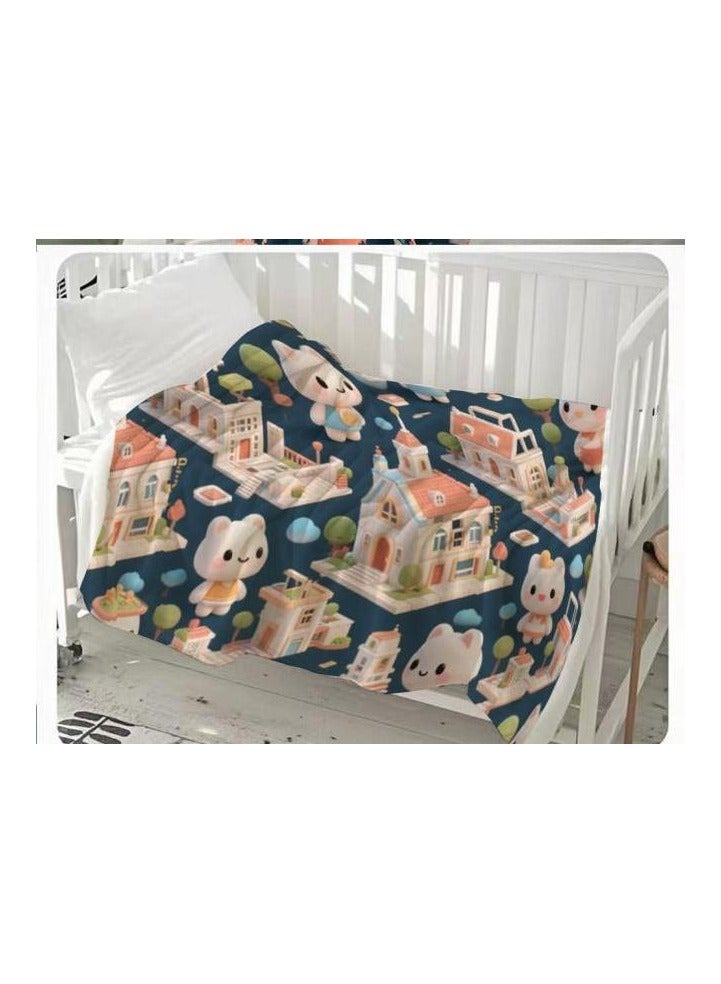 general Flannel thin blanket (warm and comfortable, suitable for sleep, gaming, dust removal and sandproof) 150cm*200cm - 694 - Image 3