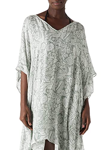 Moss Rose Women's Swimsuit Cover up Beach Kaftan for Bathing Suit with Floral Pattern - Image 2