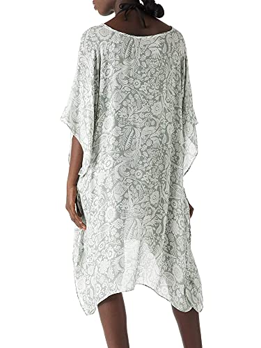 Moss Rose Women's Swimsuit Cover up Beach Kaftan for Bathing Suit with Floral Pattern - Image 3