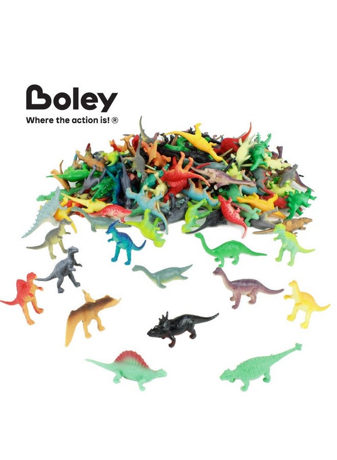 Boley 150 Pack Miniature Dinosaur Toy Set - Colorful Mini Plastic Dinosaur Figure Variety Pack - Perfect for Party Packs, Party Favors, Cake Toppers, and Stocking Stuffers! - Image 2