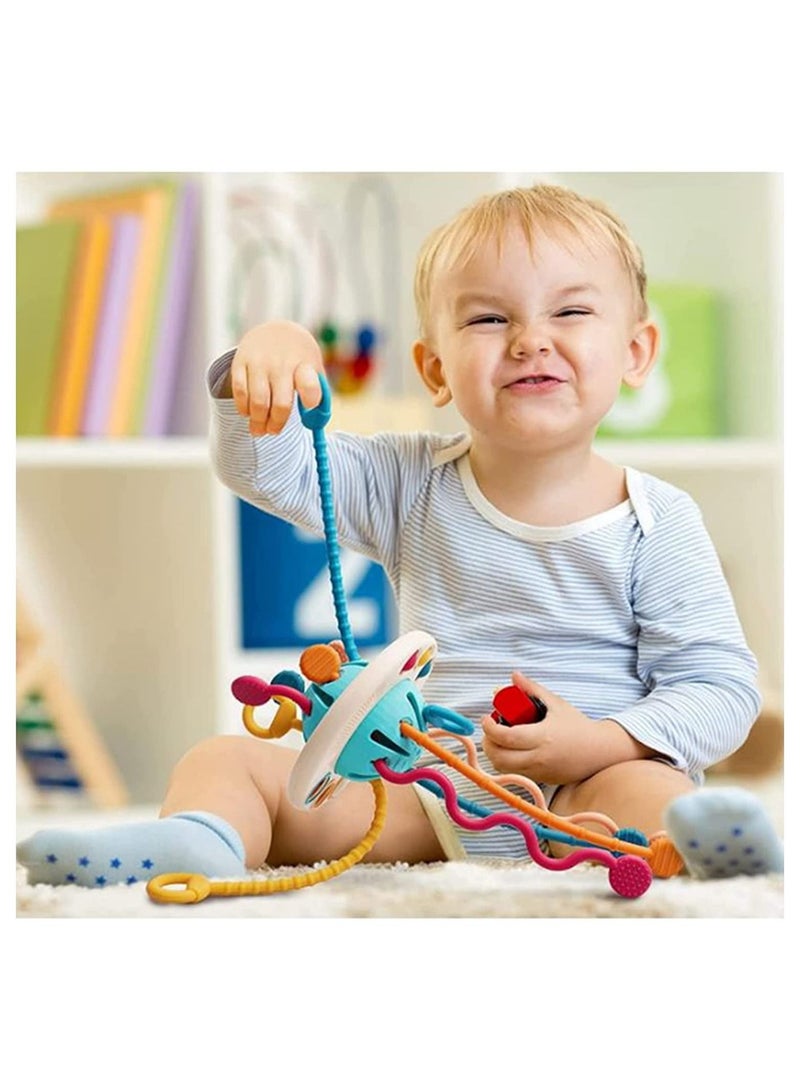 SYOSI Pull String Activity Montessori Toys UFO Food Grade Silicone Sensory Fine Motor Skills Gift Exercise Hand Fine Movements - Image 5