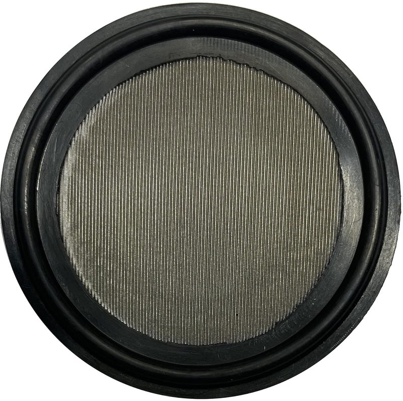 DR.COMPONENT 1.5" Sanitary Tri-Clamp Gaskets (Pack of 2), Bonded Type Screen (#325 Mesh/ 44 μm) Gaskets, Black EPDM - Image 1
