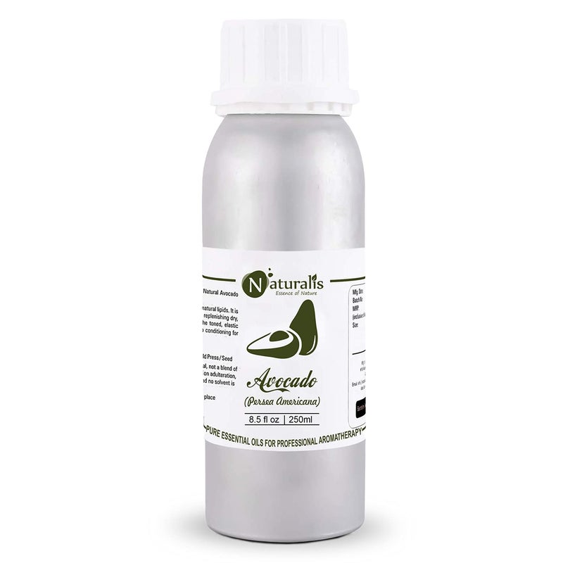 Naturalis Essence of Nature Pure Cold Pressed Avocado Oil Moisturizer for Dry Skin Body and Hair  250ml - Image 1