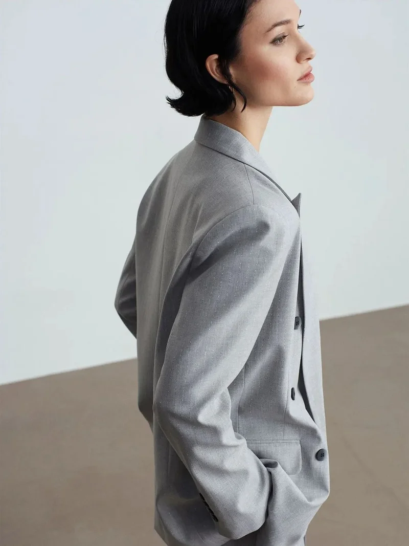 ديلفين Dilvin Women's Crepe Blazer Jacket