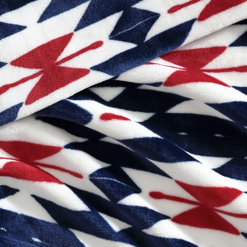 Wrangler - Throw Blanket  Soft Plush Fleece Bedding  Yellowstone Inspired  Western Decor for Bed or Couch (Navajos Blue  50"" x 70"") - Image 4