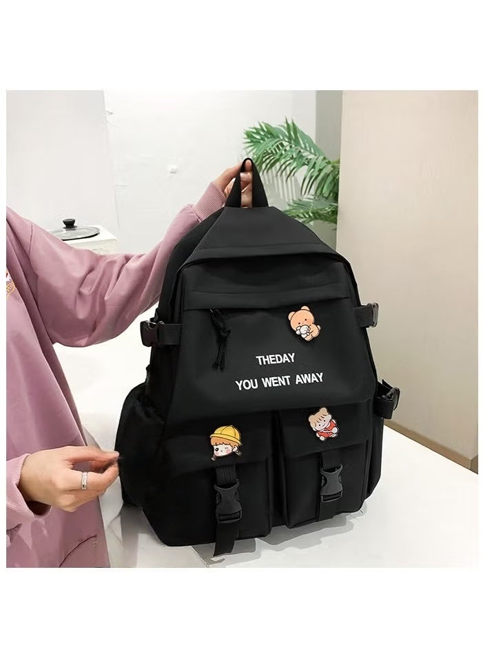 SKT Shiketro Girl Schoolbags, Fashionable Campus Student Backpacks 30*42*12CM + Handbags 31*28*5CM + Shoulder Bags 18*1*23CM + Pencil Cases 20*4*5CM + Coin Bags Five-piece Set - Image 2