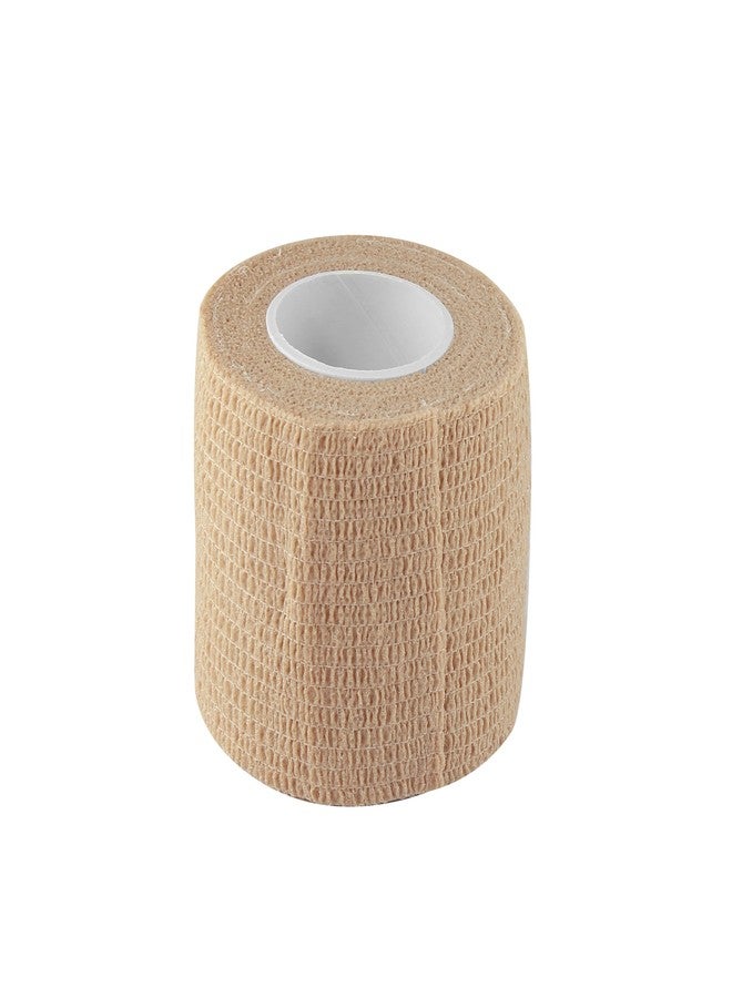 AGAM Cohesive Self Adhesive Bandage | Self-Adhesive Compression Wrap - Sports, Gym & Joint Protection Tape | (Reusable & Waterproof, 5 cm X 4.5 Mtr) Crepe Bandage Pack of 2 (Beige) - Image 3